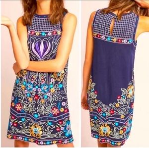 Maeve Anthropologi Kira Embroidered Tunic Casual Dress